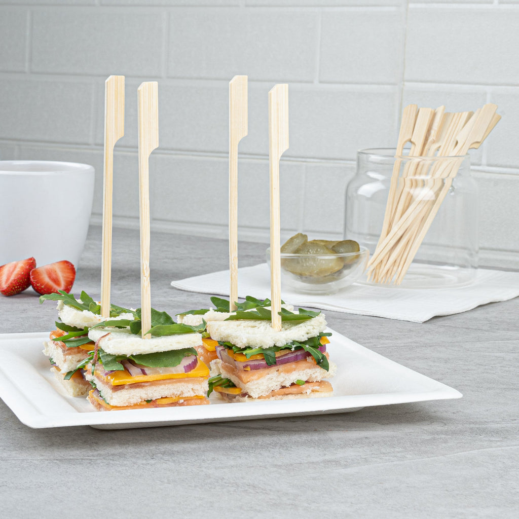 Pixy Natural Shaved Bamboo Paddle Skewer - 6" - 1000 count box