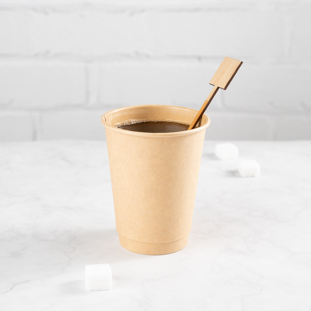 Restpresso Natural Bamboo Coffee Stirrer - Square Top - 7" - 100 count box