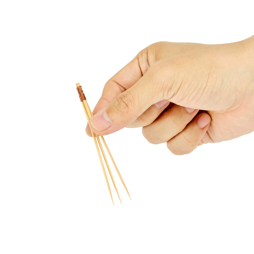 Pixy Natural Bamboo Copper Top Pick - 3 1/2" - 1000 count box