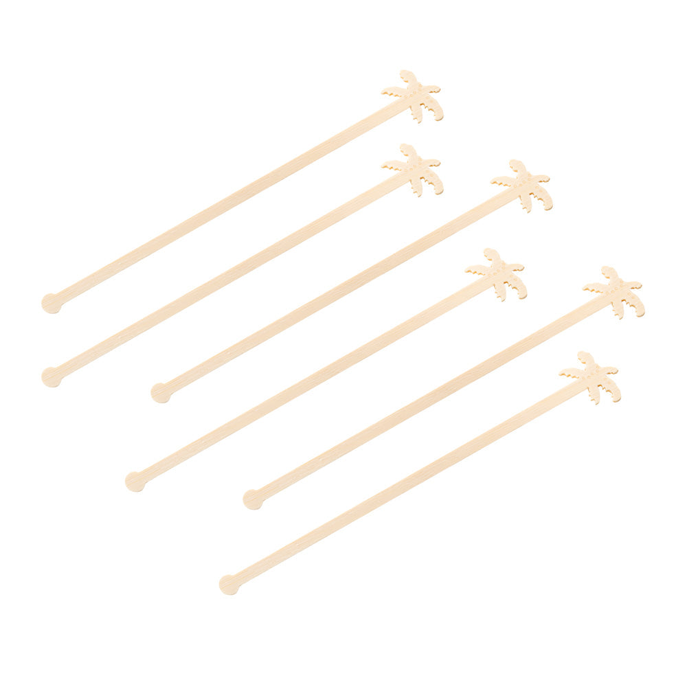 Restpresso Natural Bamboo Palm Tree Stirrer - 7" - 1000 count box