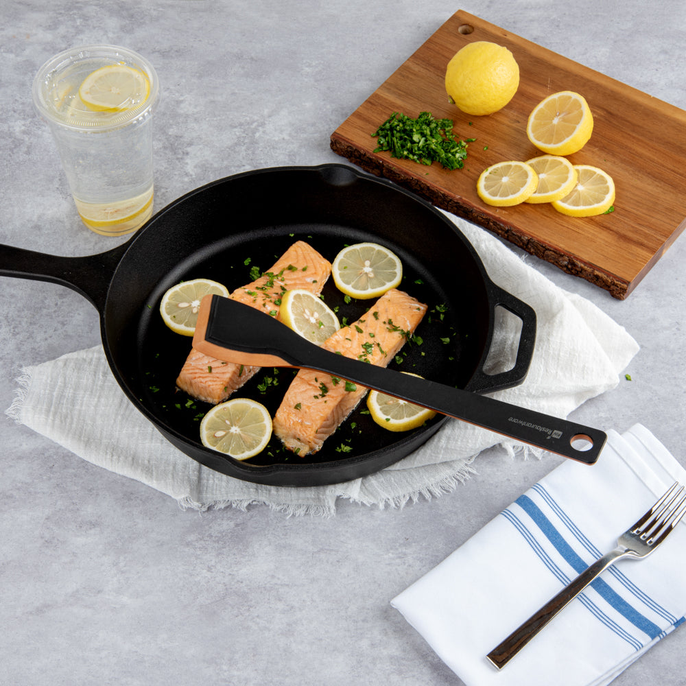 Nature Tek Black Wood Angled Spatula - 13" - 1 count box