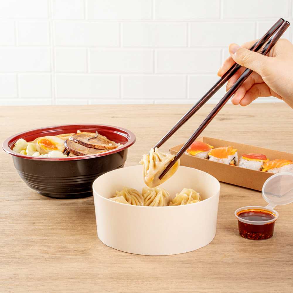 Bambuddha Dark Brown Bamboo Twisted Chopsticks - 9" - 100 count box