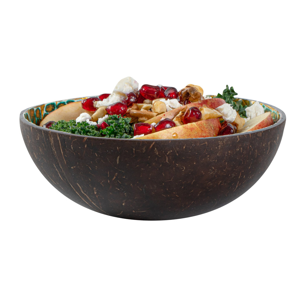 Coco Casa 16 oz Green Coconut Handmade Eggshell Coconut Bowl - 10 count box