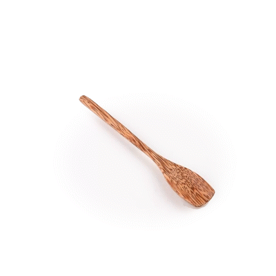 Coco Casa Natural Handmade Coconut Spoon - Blunt End - 7" x 1" - 40 count box