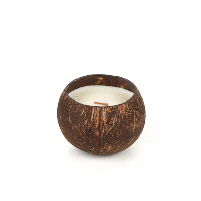 Coco Casa Handmade Coconut Shell Candle - Lavender - 4" x 4" x 2 3/4" - 1 count box