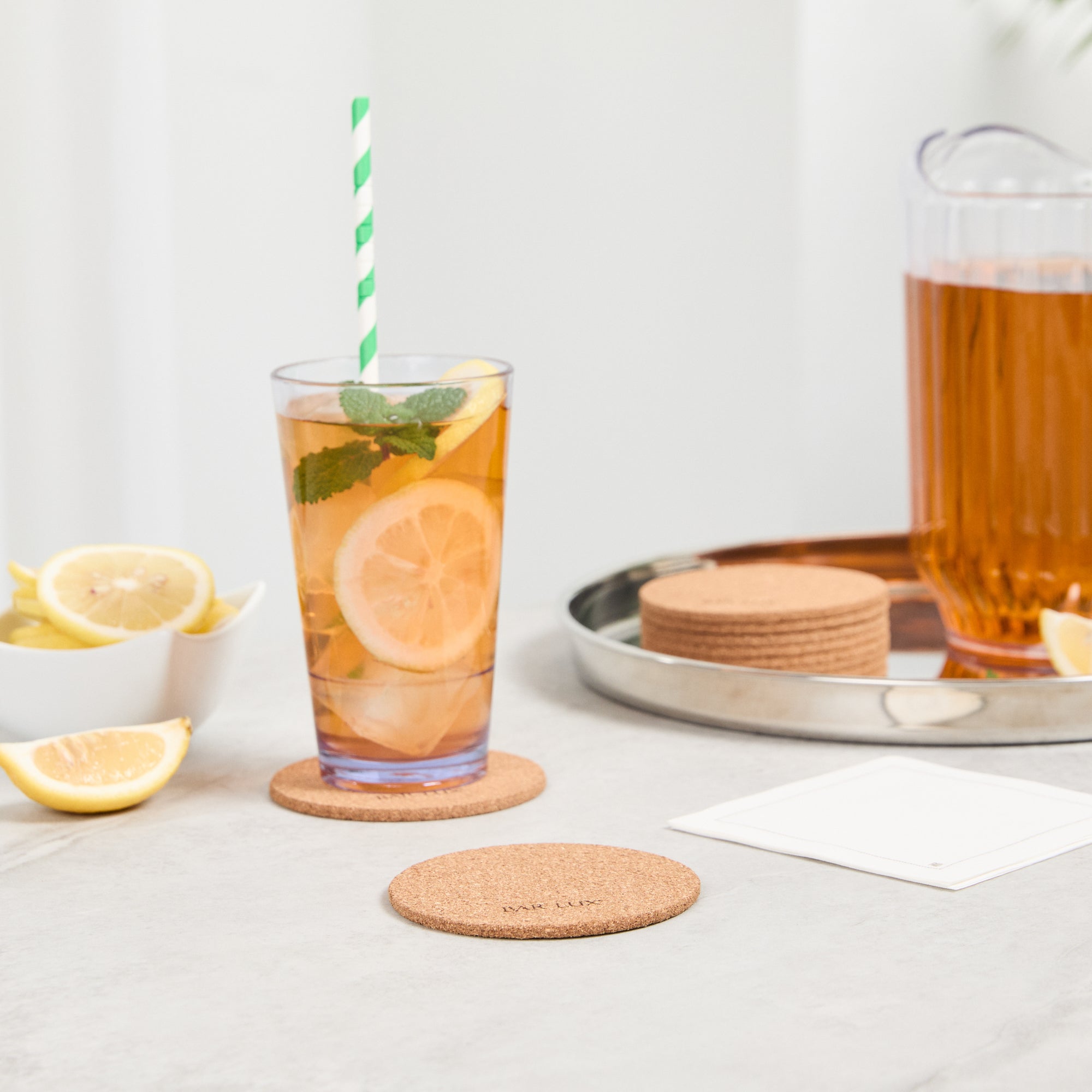 Bar Lux Round Cork Coaster - 3 1/2" - 100 count box