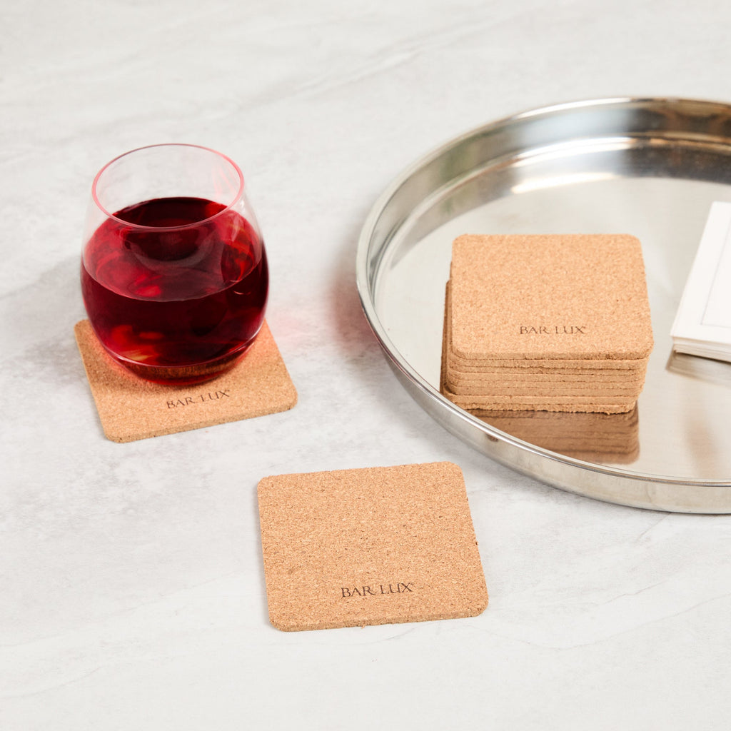 Bar Lux Square Cork Coaster - 3 1/2" x 3 1/2" - 100 count box