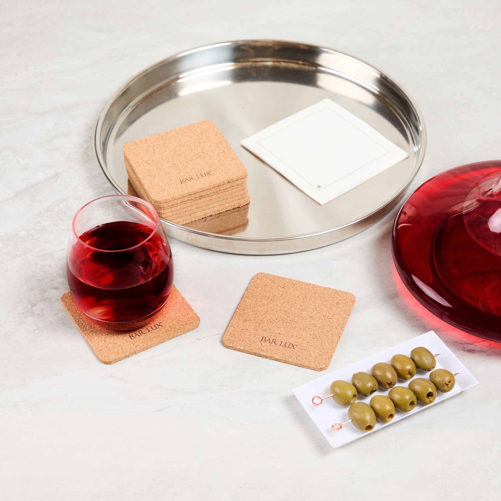 Bar Lux Square Cork Coaster - 3 1/2" x 3 1/2" - 100 count box