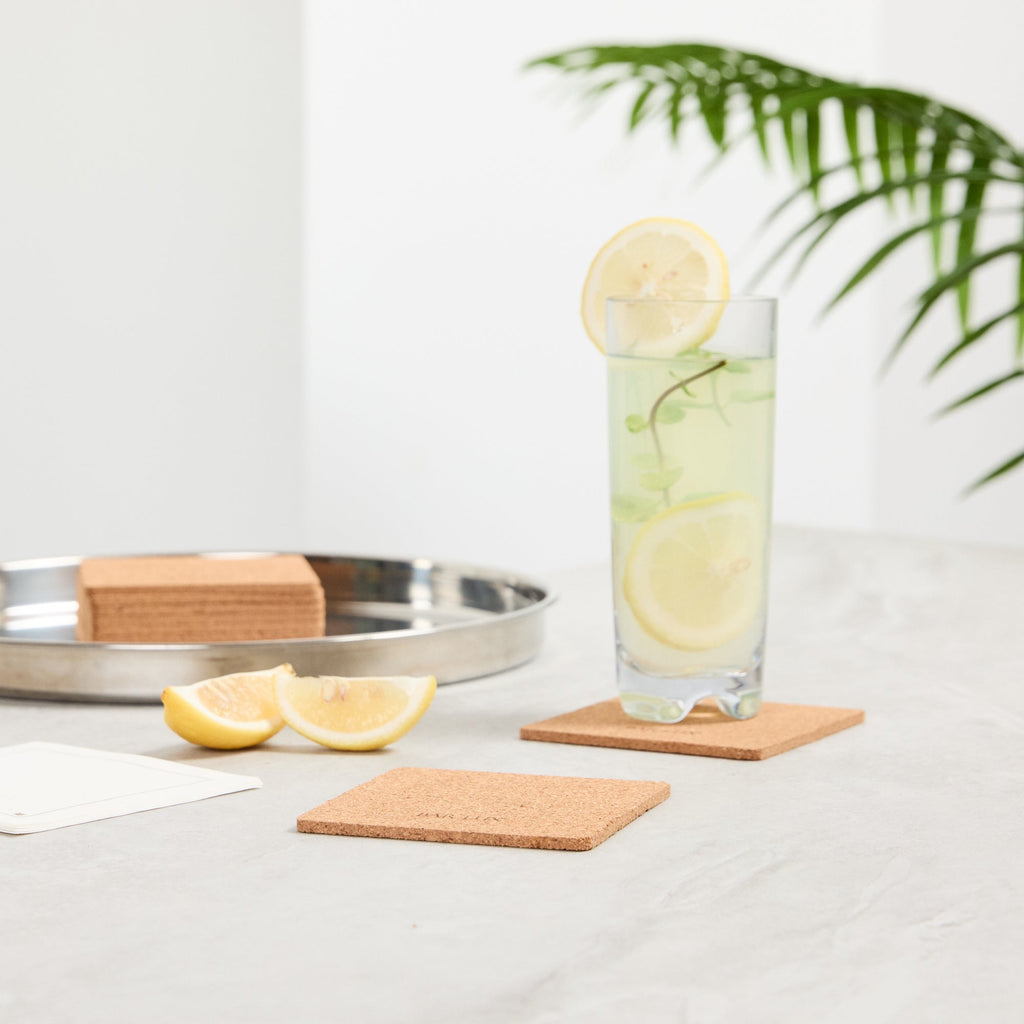 Bar Lux Square Cork Coaster - 4" x 4" - 100 count box