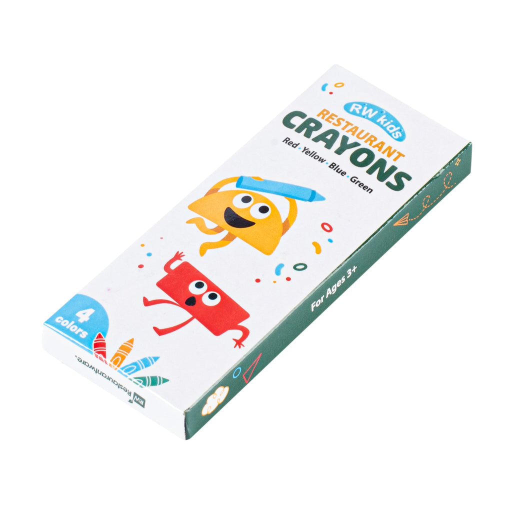 RW Kids Assorted Restaurant Crayons - 4 Pack, in Print Box - 1000 count box