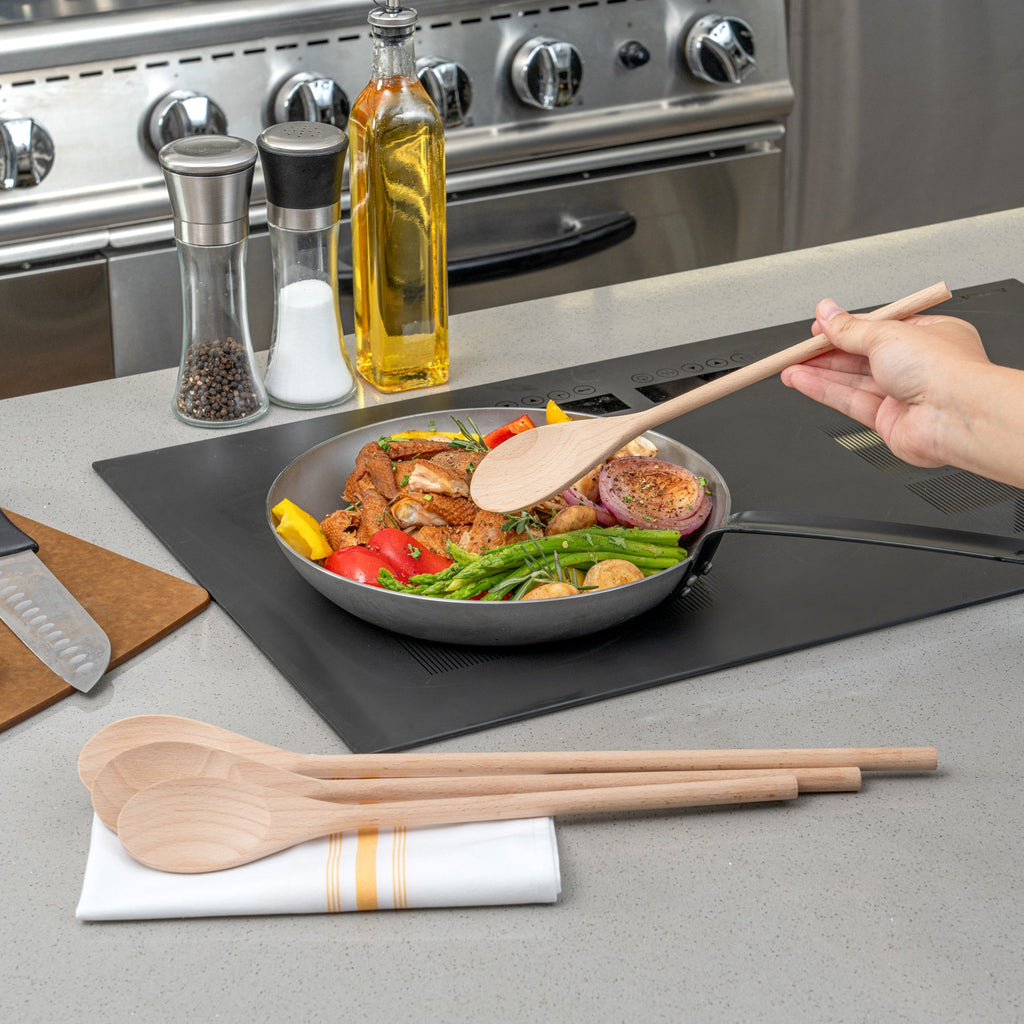 Nature Tek 4-Piece Beechwood Wooden Spoon Set - 50 count box