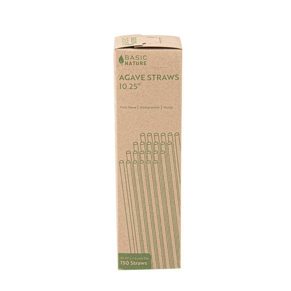 Basic Nature Natural Agave Straw - Unwrapped - 10 1/4" - 1800 count box