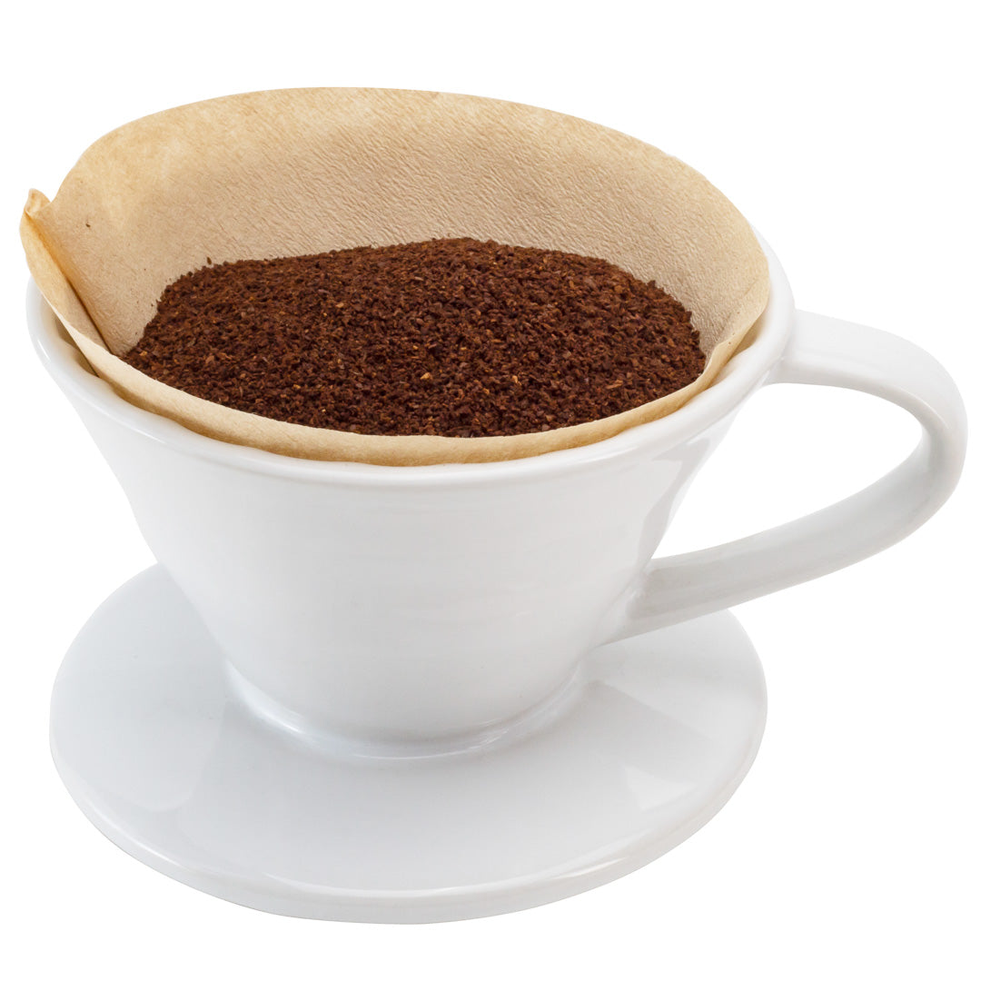 Restpresso 6 oz White Ceramic Coffee Dripper - 4" x 4" x 3" - 1 count box