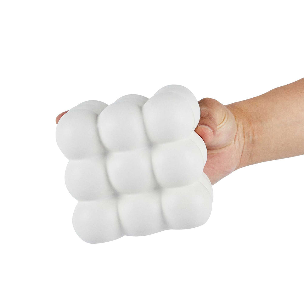 Table Art White Ceramic Bubble Cube Vase - 4 1/2'' x 4 1/2'' x 4 1/4'' - 1 count box