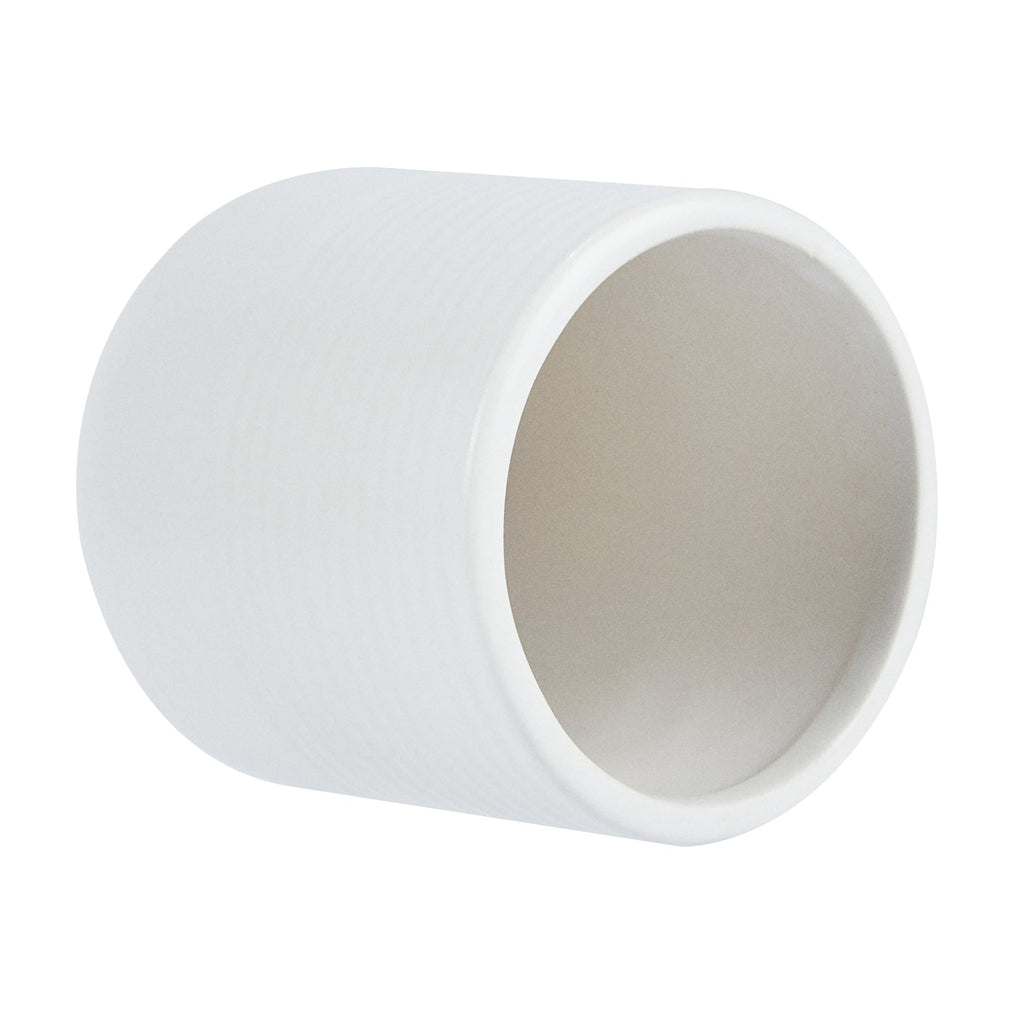 Table Art White Ceramic Tea Cup Vase - 3'' x 3'' x 3 1/2'' - 1 count box