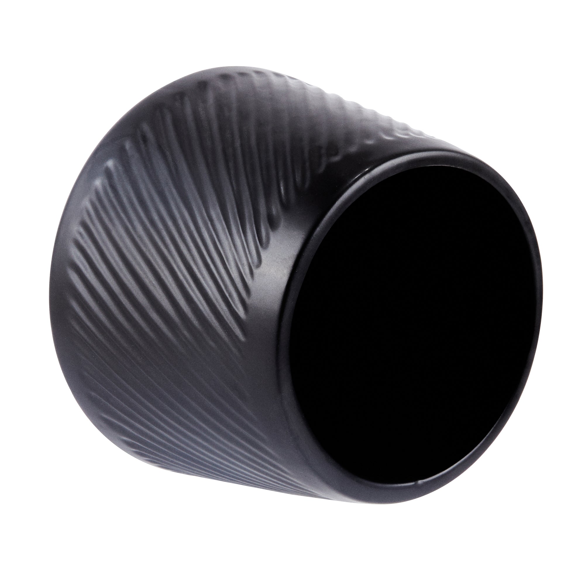 Table Art Black Ceramic Tea Cup Vase - 6'' x 6'' x 5 1/2'' - 1 count box