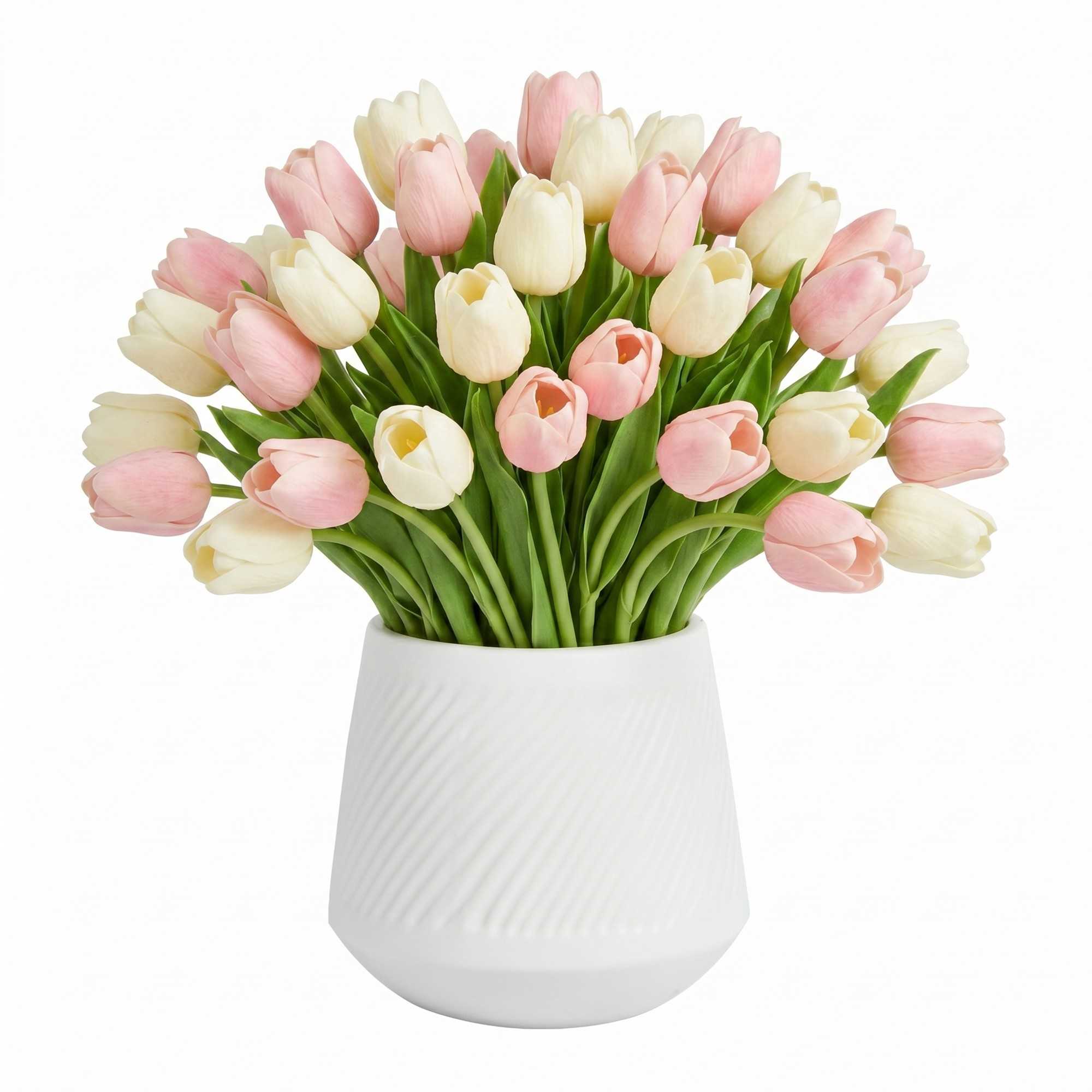Table Art White Ceramic Tea Cup Vase - 6'' x 6'' x 5 1/2'' - 1 count box