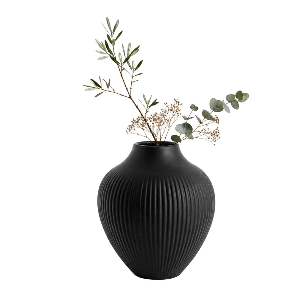 Table Art Black Ceramic Balloon Vase - 7'' x 7'' x 8'' - 1 count box