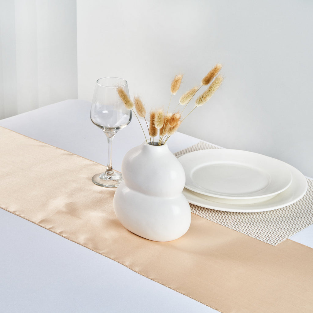 Table Art White Ceramic Gourd Vase - 6 1/2'' x 4'' x 7'' - 1 count box