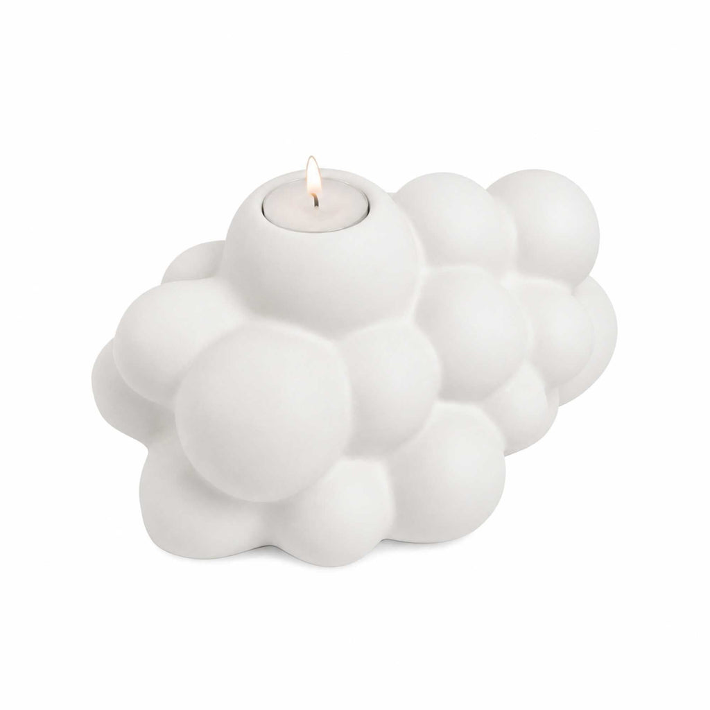 Table Art White Ceramic Bubble Vase - 6 1/2'' x 4'' x 4'' - 1 count box