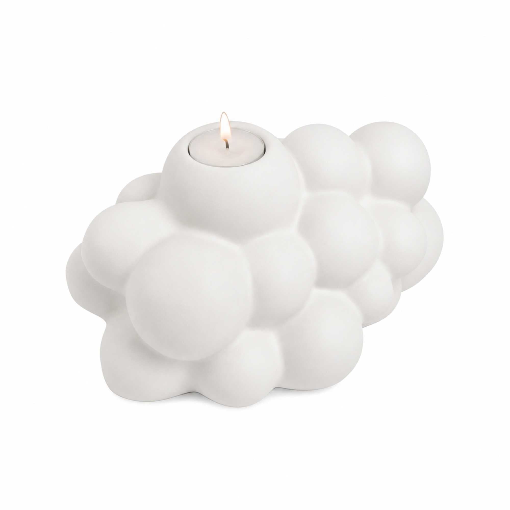 Table Art White Ceramic Bubble Vase - 6 1/2'' x 4'' x 4'' - 1 count box