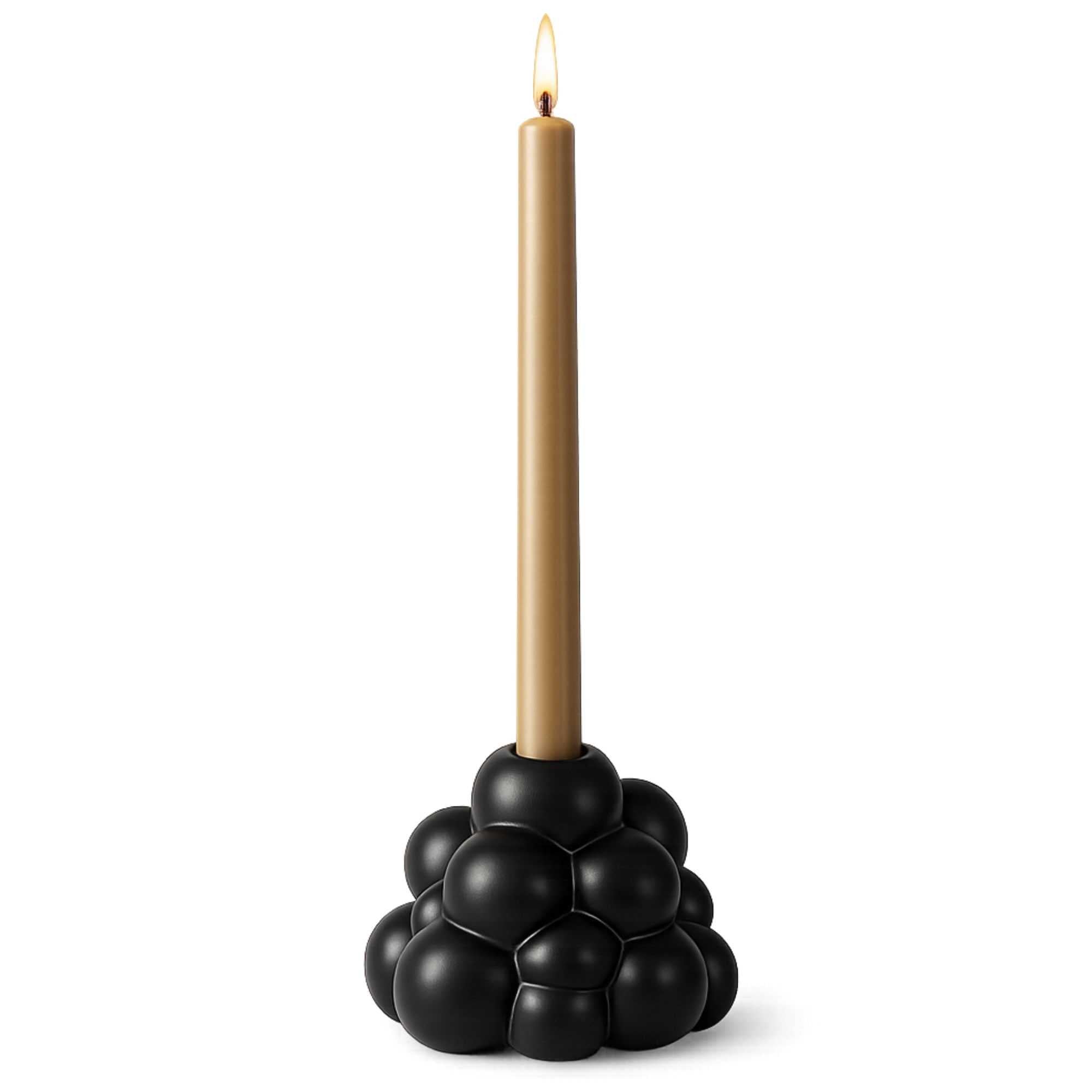 Table Art Black Ceramic Bubble Vase - 5'' x 5'' x 4 1/4'' - 1 count box