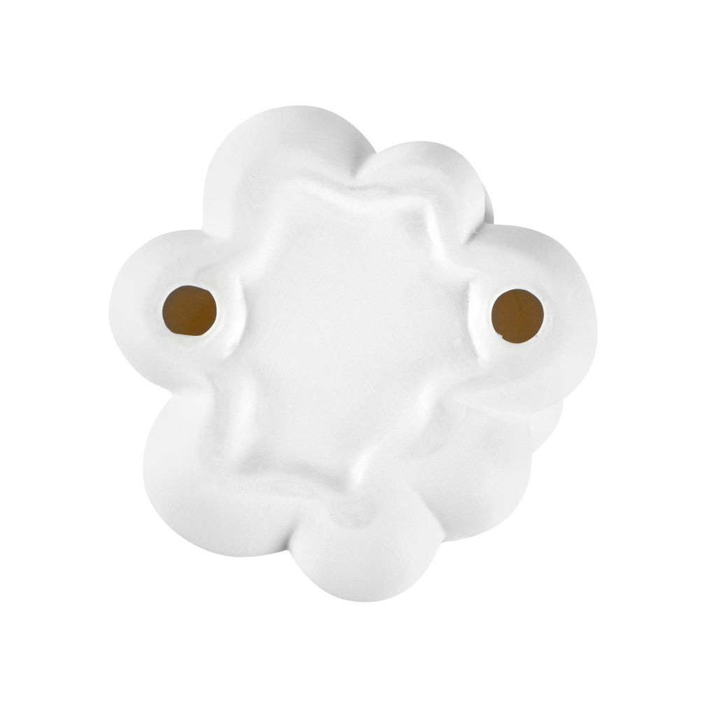 Table Art White Ceramic Bubble Vase - 5'' x 5'' x 4 1/4'' - 1 count box