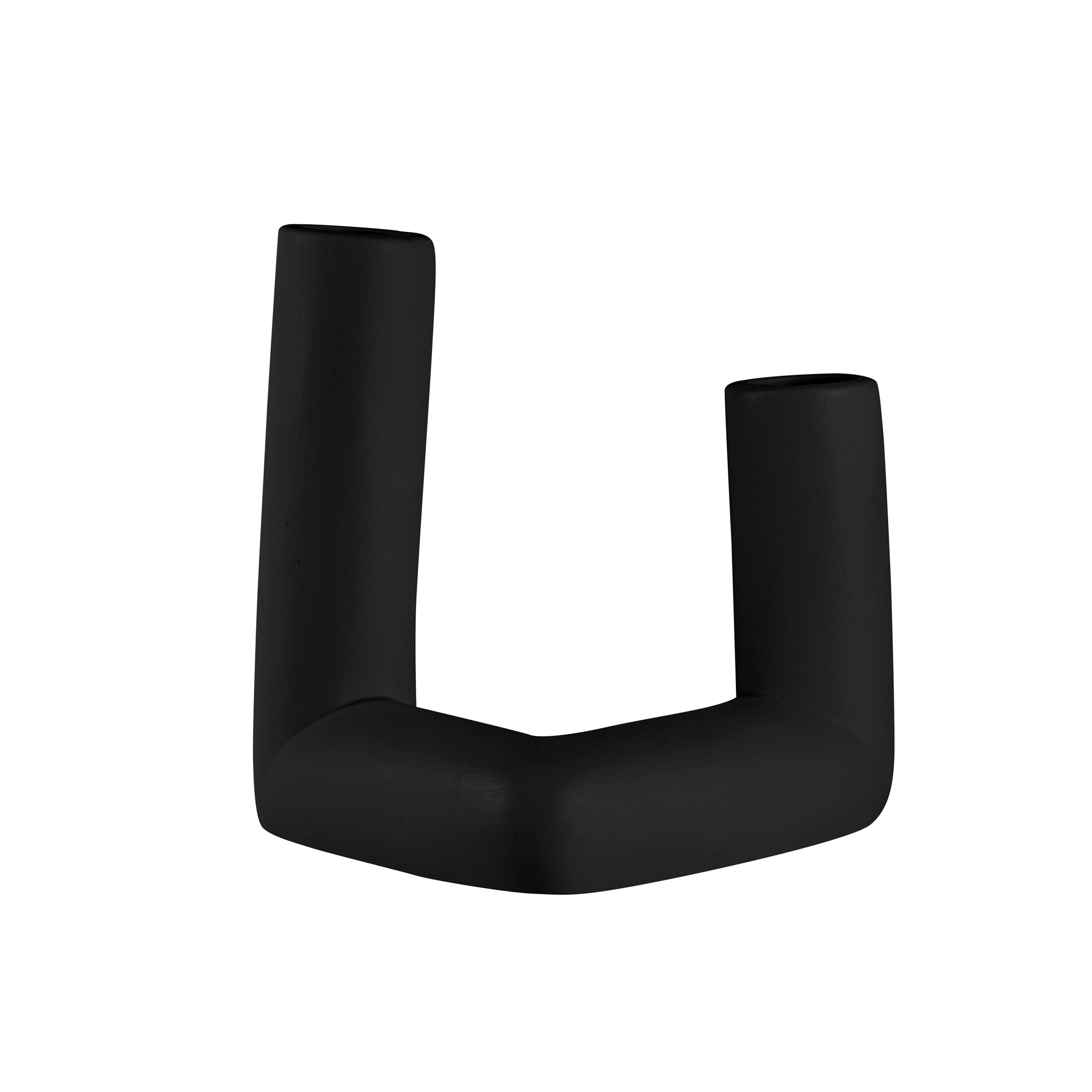 Table Art Rectangle Black Ceramic Abstract Vase - 6 1/4'' x 5'' x 6'' - 1 count box