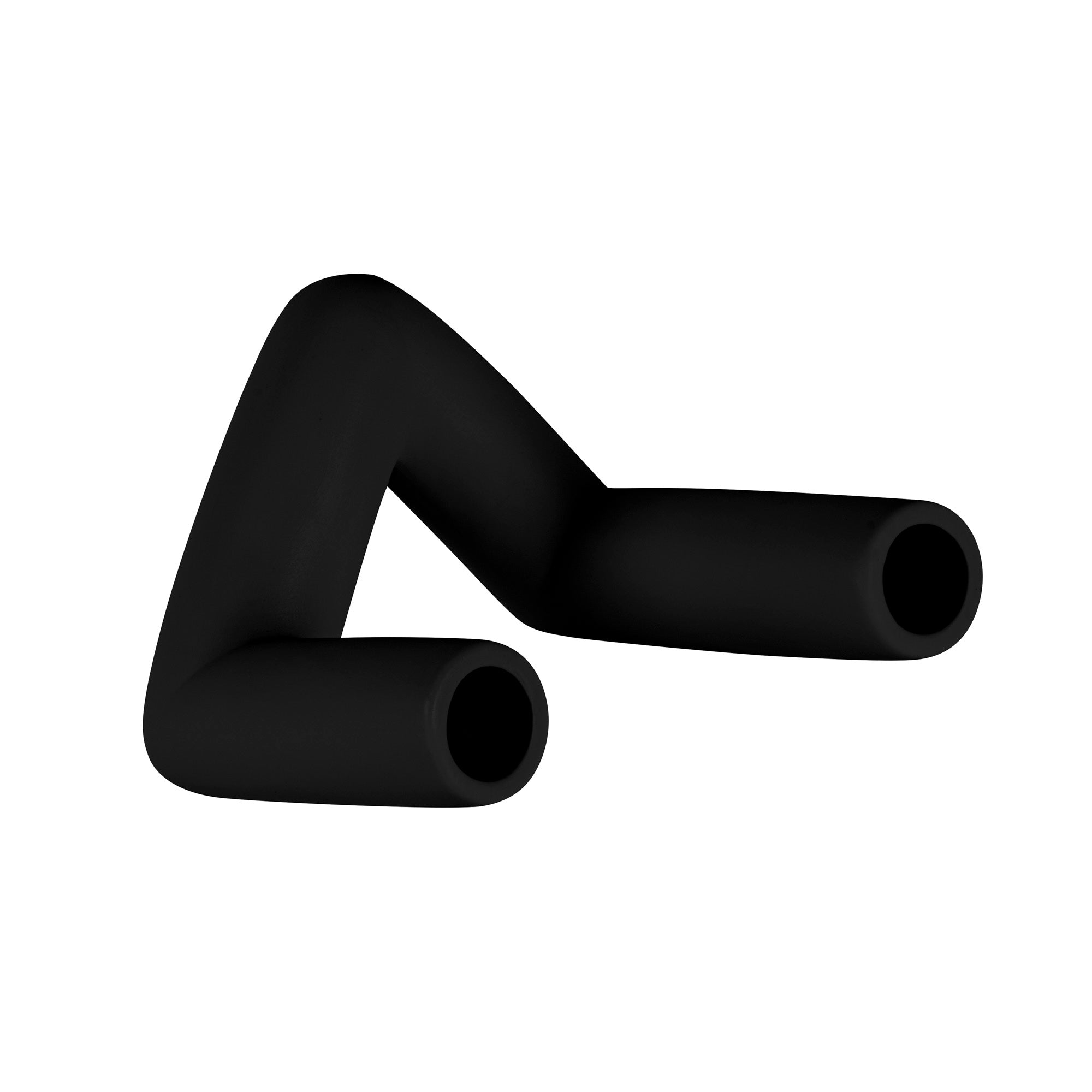 Table Art Rectangle Black Ceramic Abstract Vase - 6 1/4'' x 5'' x 6'' - 1 count box