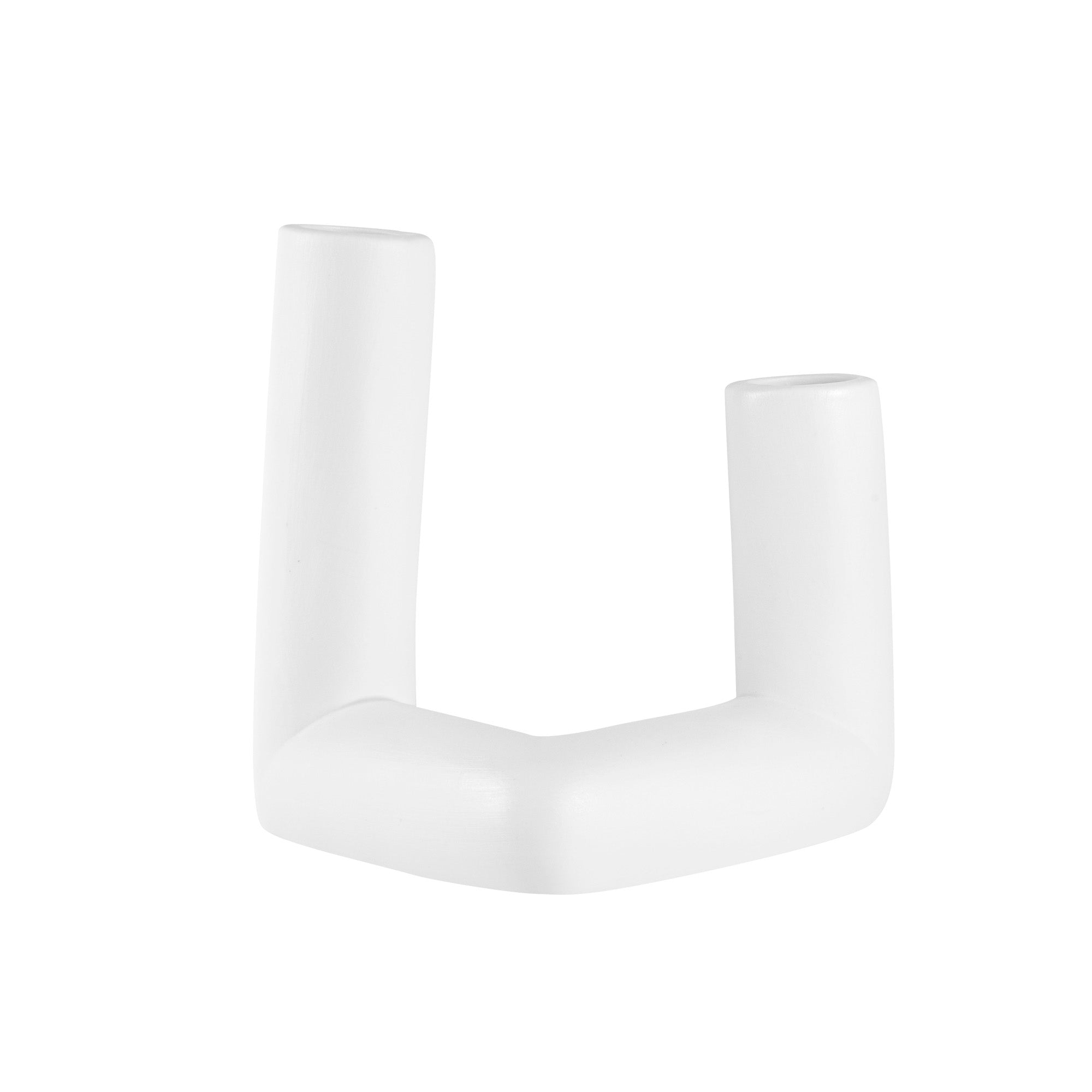 Table Art Rectangle White Ceramic Abstract Vase - 6 1/4'' x 5'' x 6'' - 1 count box