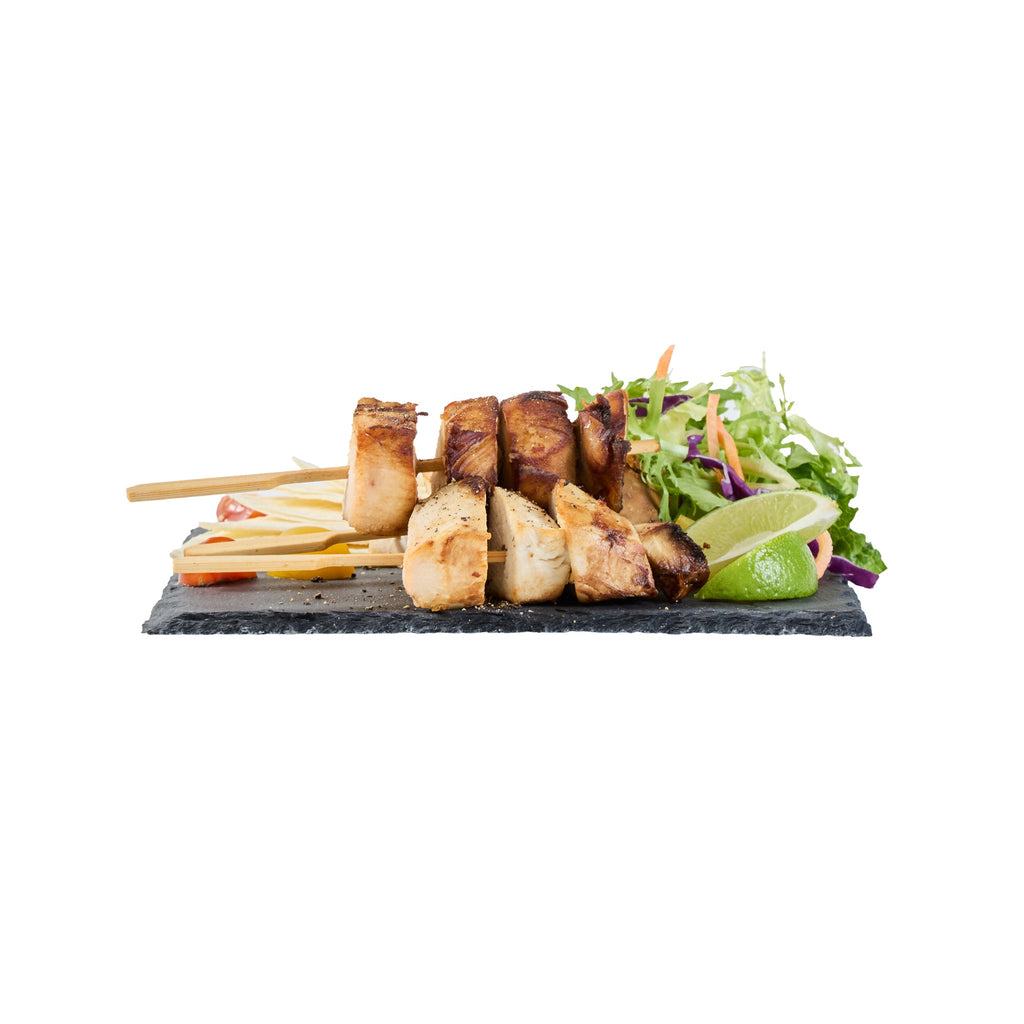 Stone Tek Square Black Slate Serving Plate - 8" x 8" - 10 count box