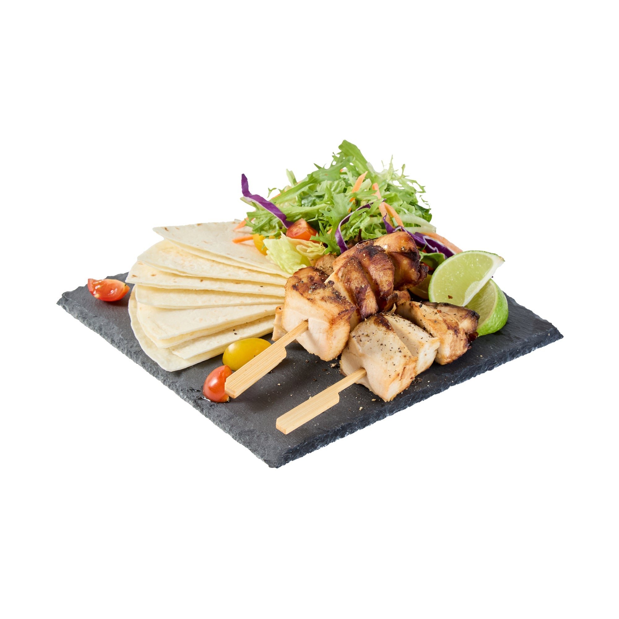 Stone Tek Square Black Slate Serving Plate - 8" x 8" - 10 count box