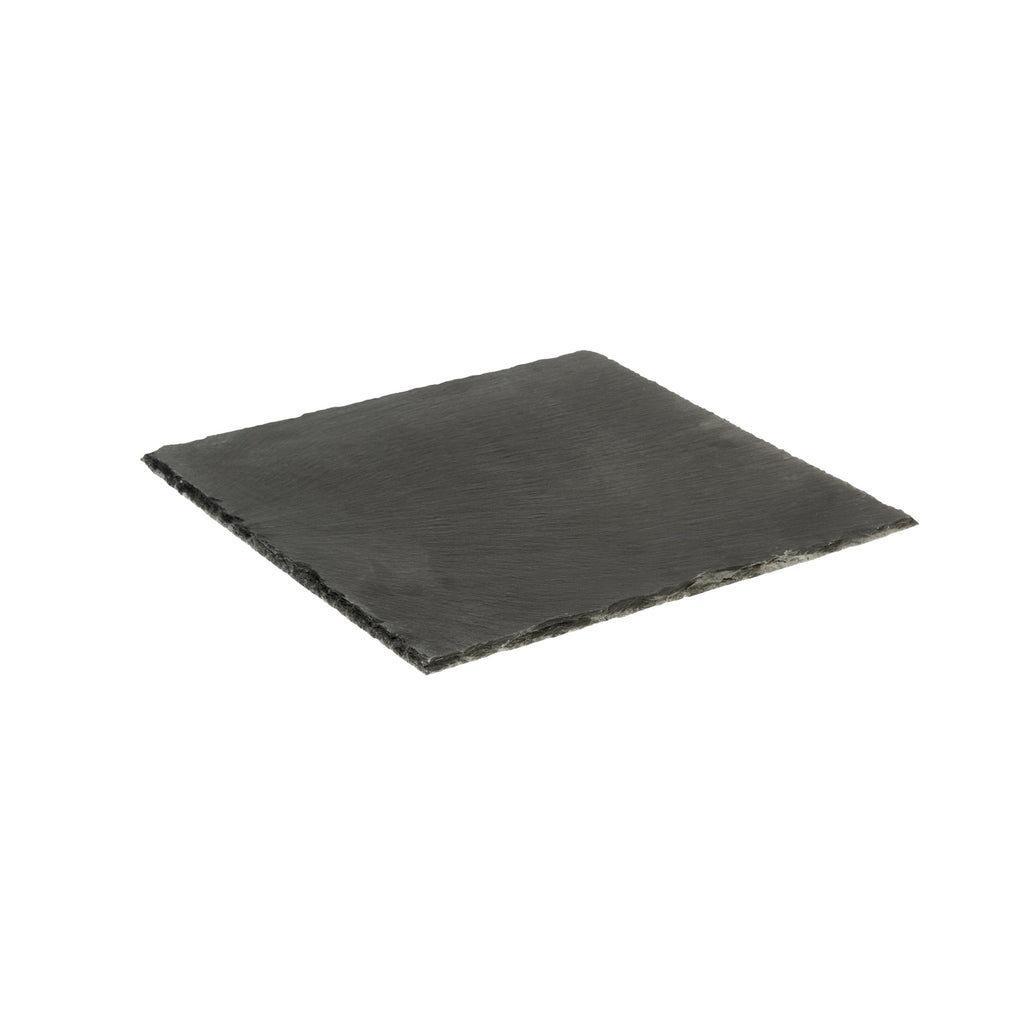 Stone Tek Square Black Slate Serving Tray - 12" x 12" - 4 count box