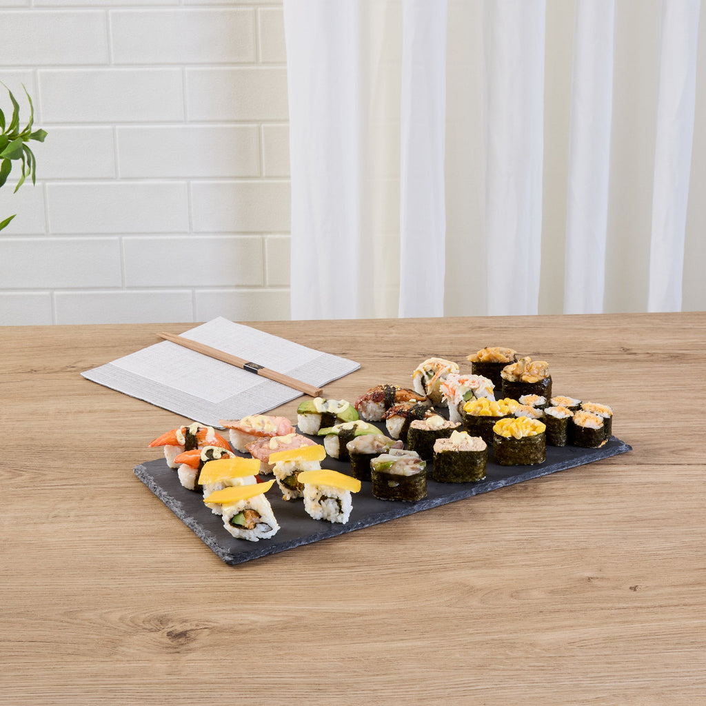 Stone Tek Rectangle Black Slate Serving Tray - 15 3/4" x 7 3/4" - 1 count box