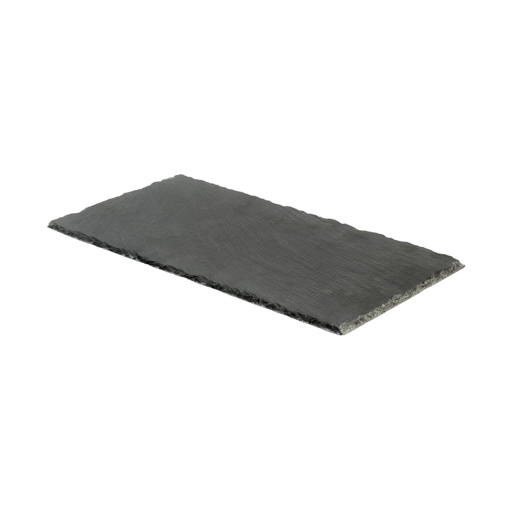 Stone Tek Rectangle Black Slate Serving Tray - 15 3/4" x 7 3/4" - 4 count box
