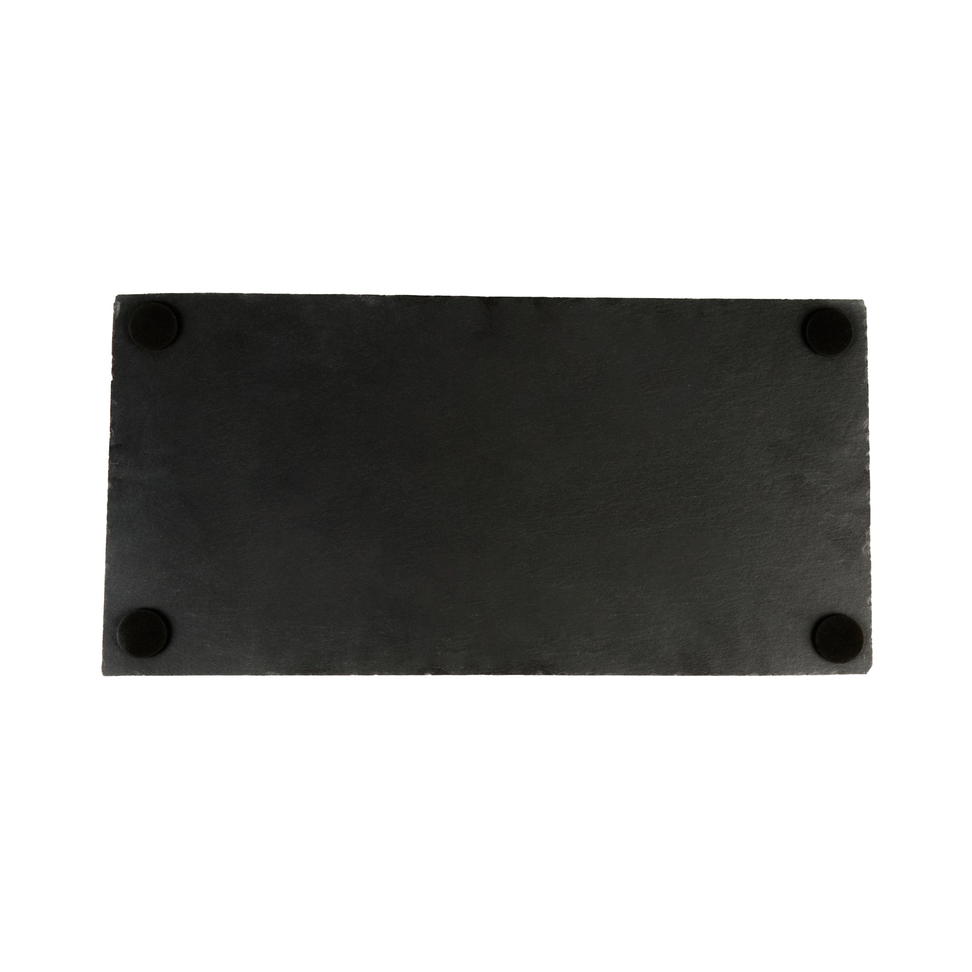 Stone Tek Rectangle Black Slate Serving Tray - 15 3/4" x 7 3/4" - 4 count box