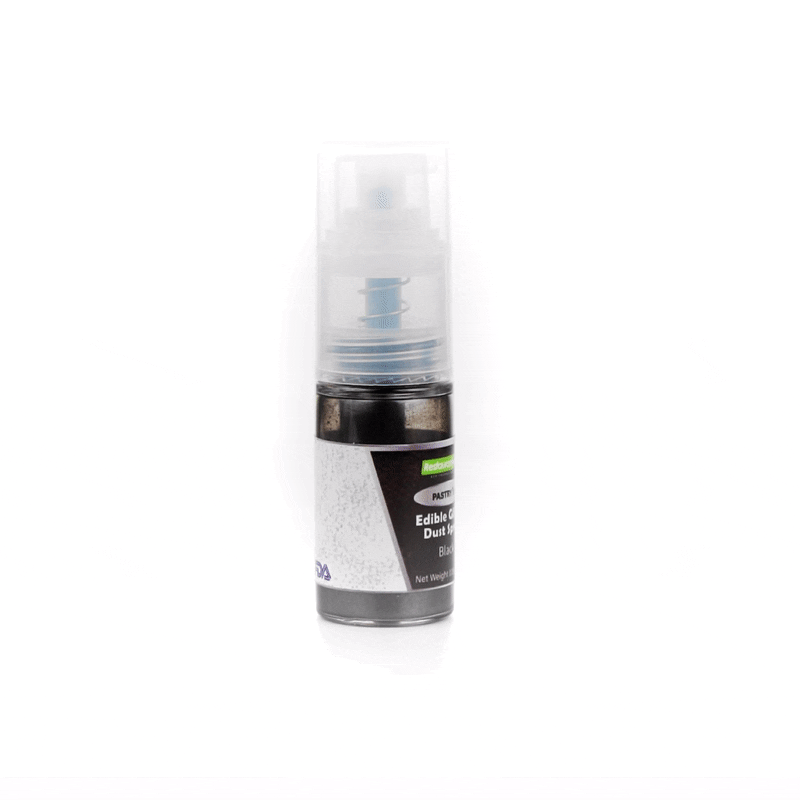 Pastry Tek 5g Black Edible Glitter Dust Spray - 1 count box