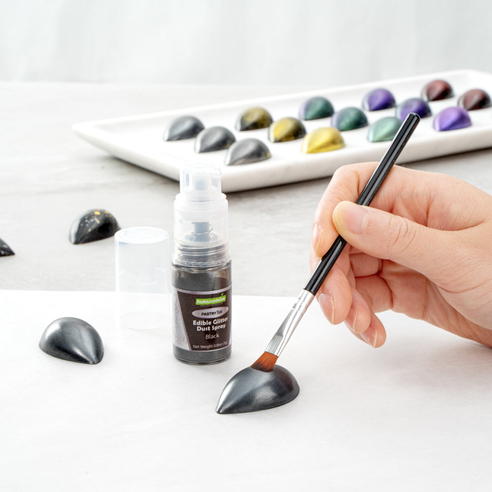 Pastry Tek 5g Black Edible Glitter Dust Spray - 1 count box