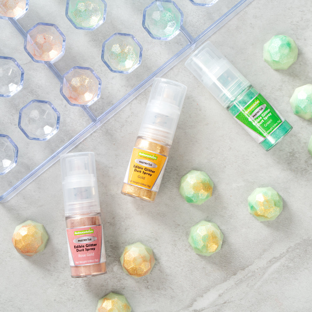 Pastry Tek 5g Gold Edible Glitter Dust Spray - 1 count box