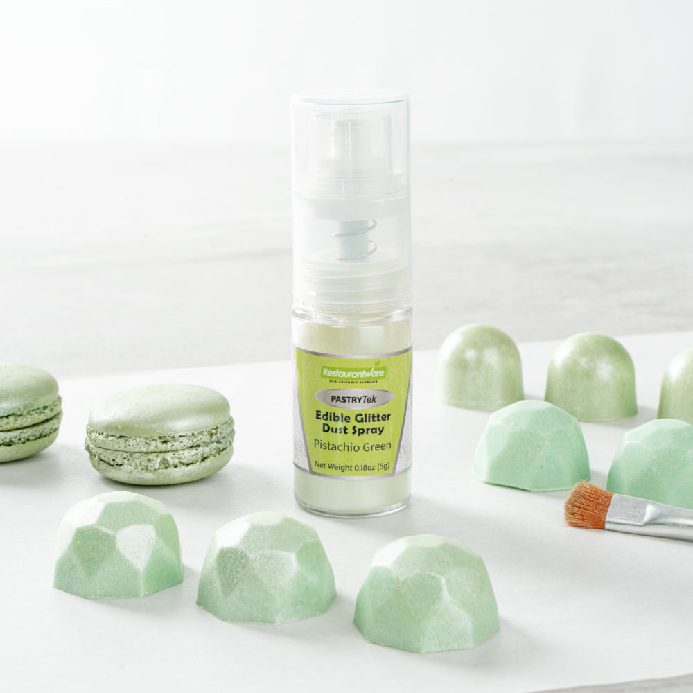 Pastry Tek 5g Pistachio Green Edible Glitter Dust Spray - 1 count box