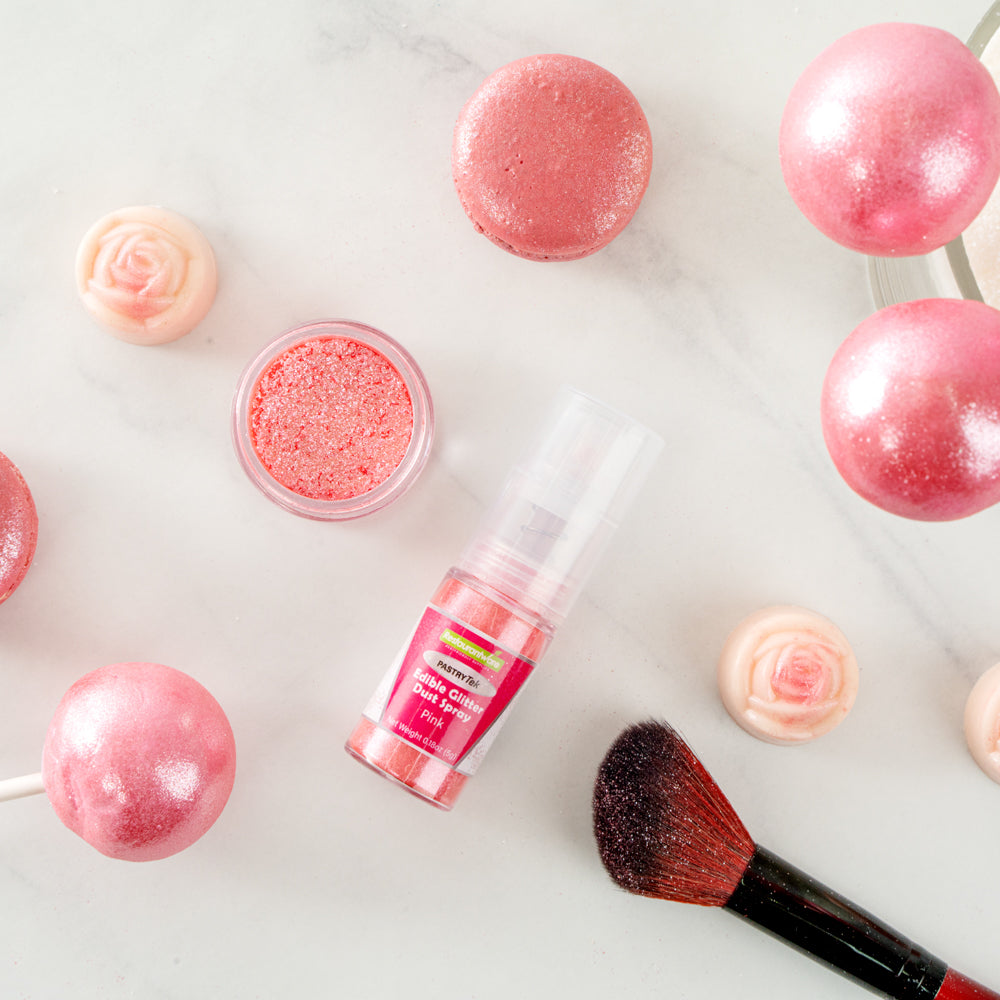 Pastry Tek 5g Pink Edible Glitter Dust Spray - 1 count box