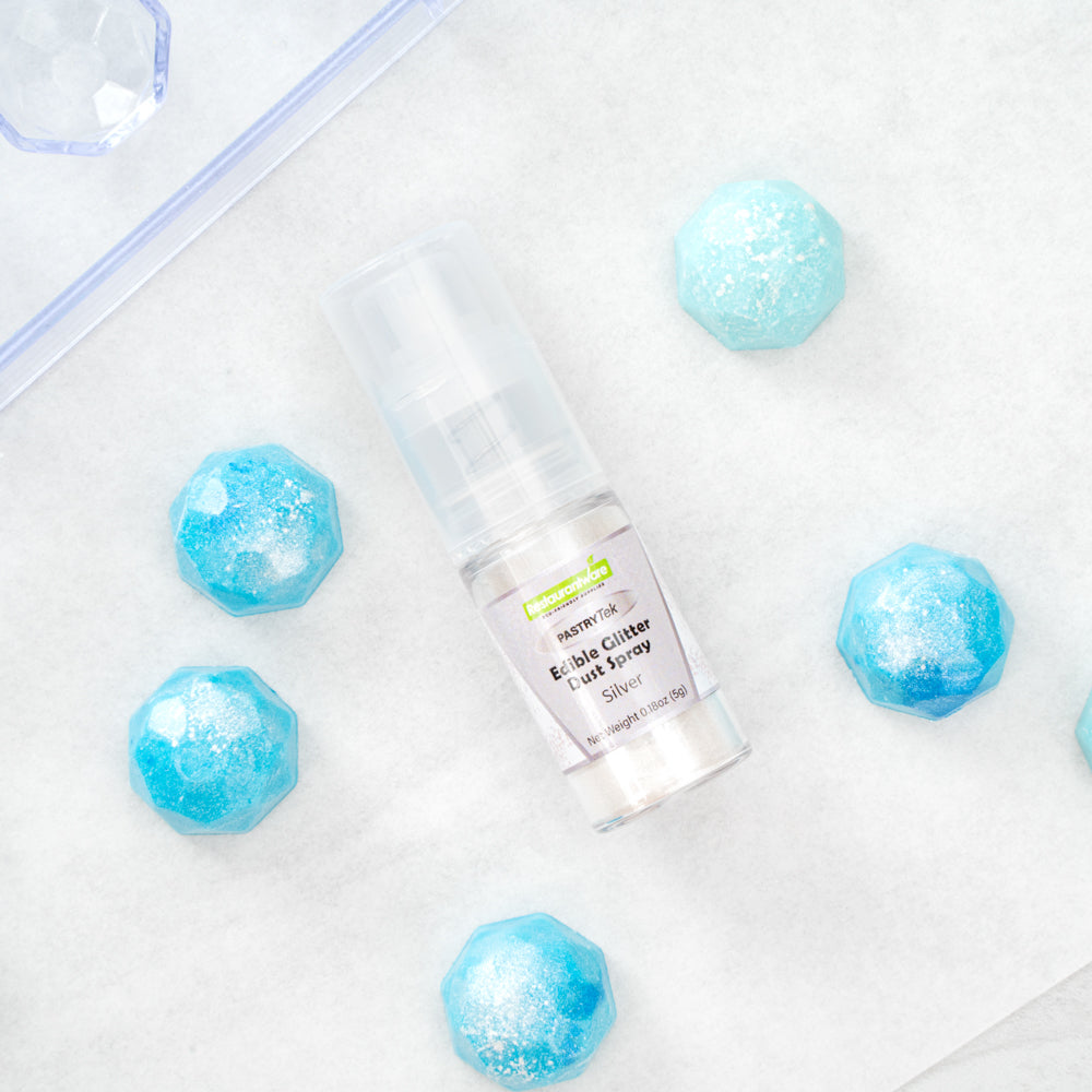 Pastry Tek 5g Silver Edible Glitter Dust Spray - 1 count box