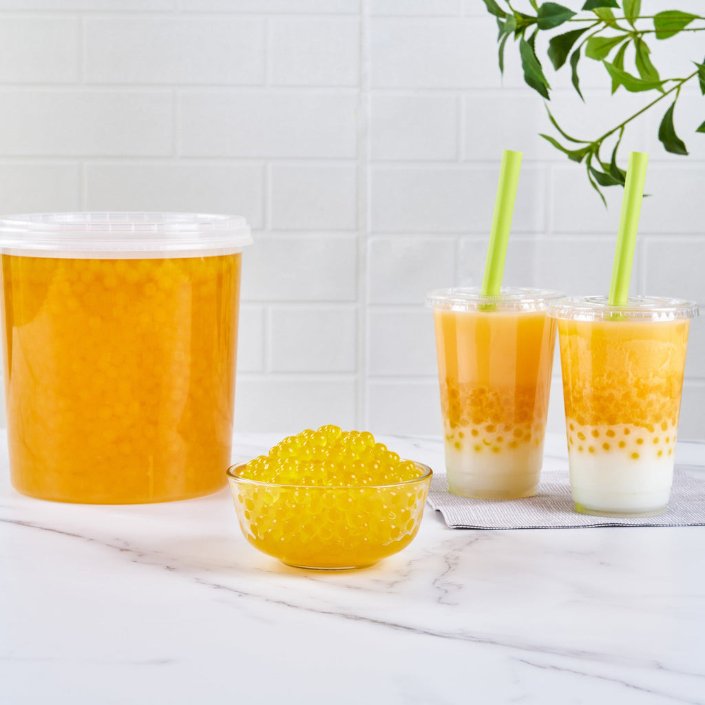 Tea Tek 7 lb Popping Boba - Orange - 1 count box