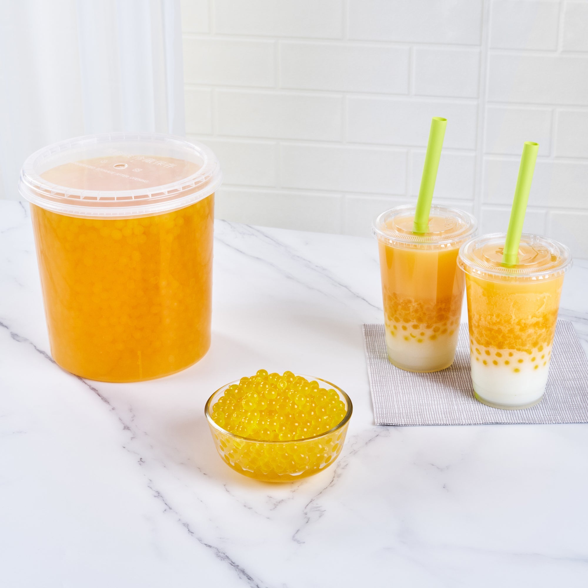 Tea Tek 7 lb Popping Boba - Orange - 1 count box