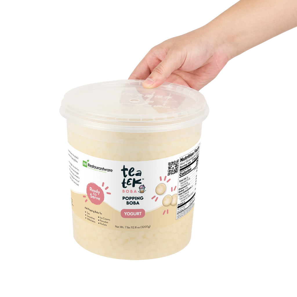 Tea Tek 7 lb Popping Boba - Yogurt - 4 count box