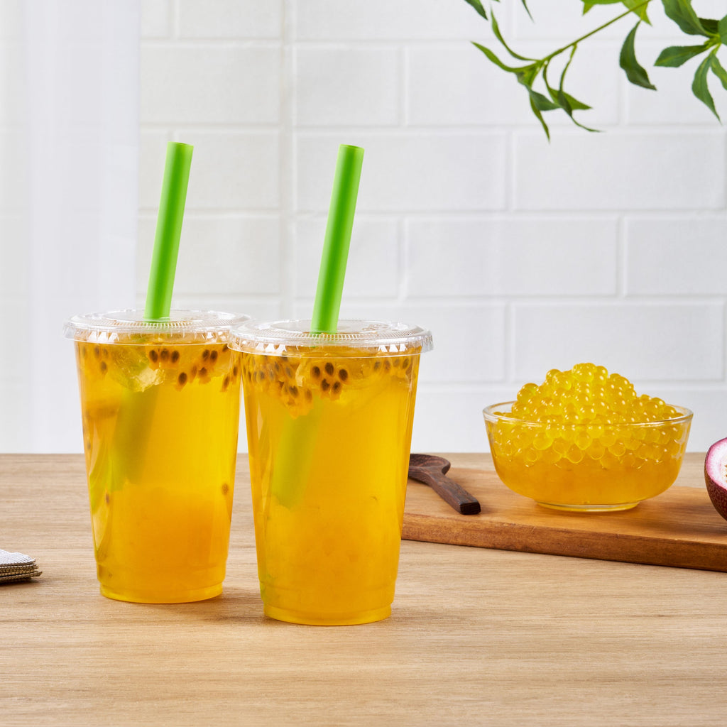 Tea Tek 7 lb Popping Boba - Passion Fruit - 4 count box