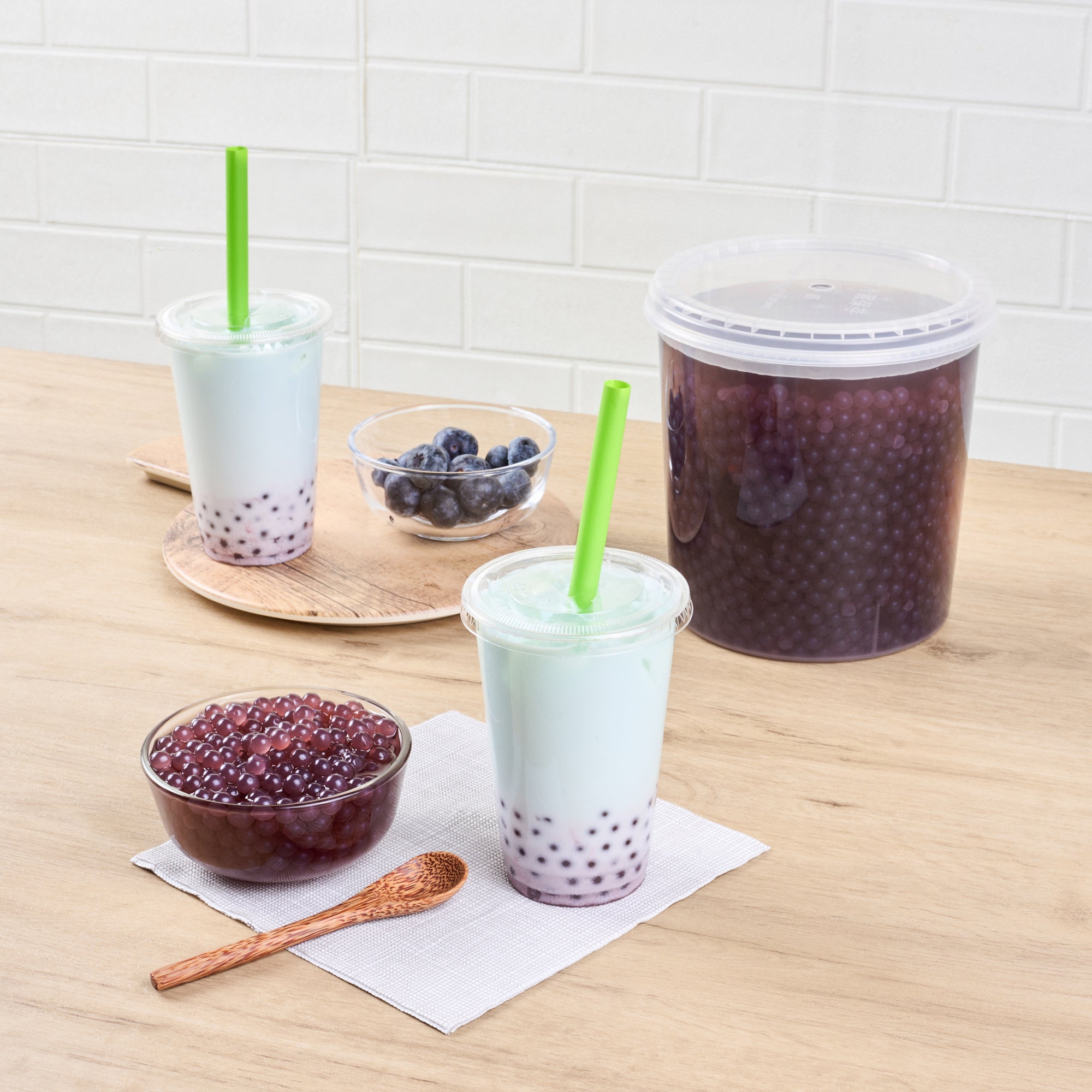 Tea Tek 7 lb Blueberry Popping Boba - 4 count box