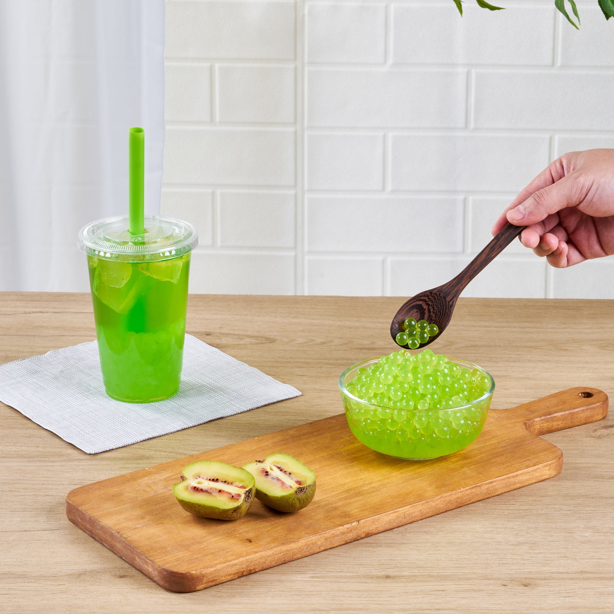 Tea Tek 7 lb Kiwi Popping Boba - 1 count box