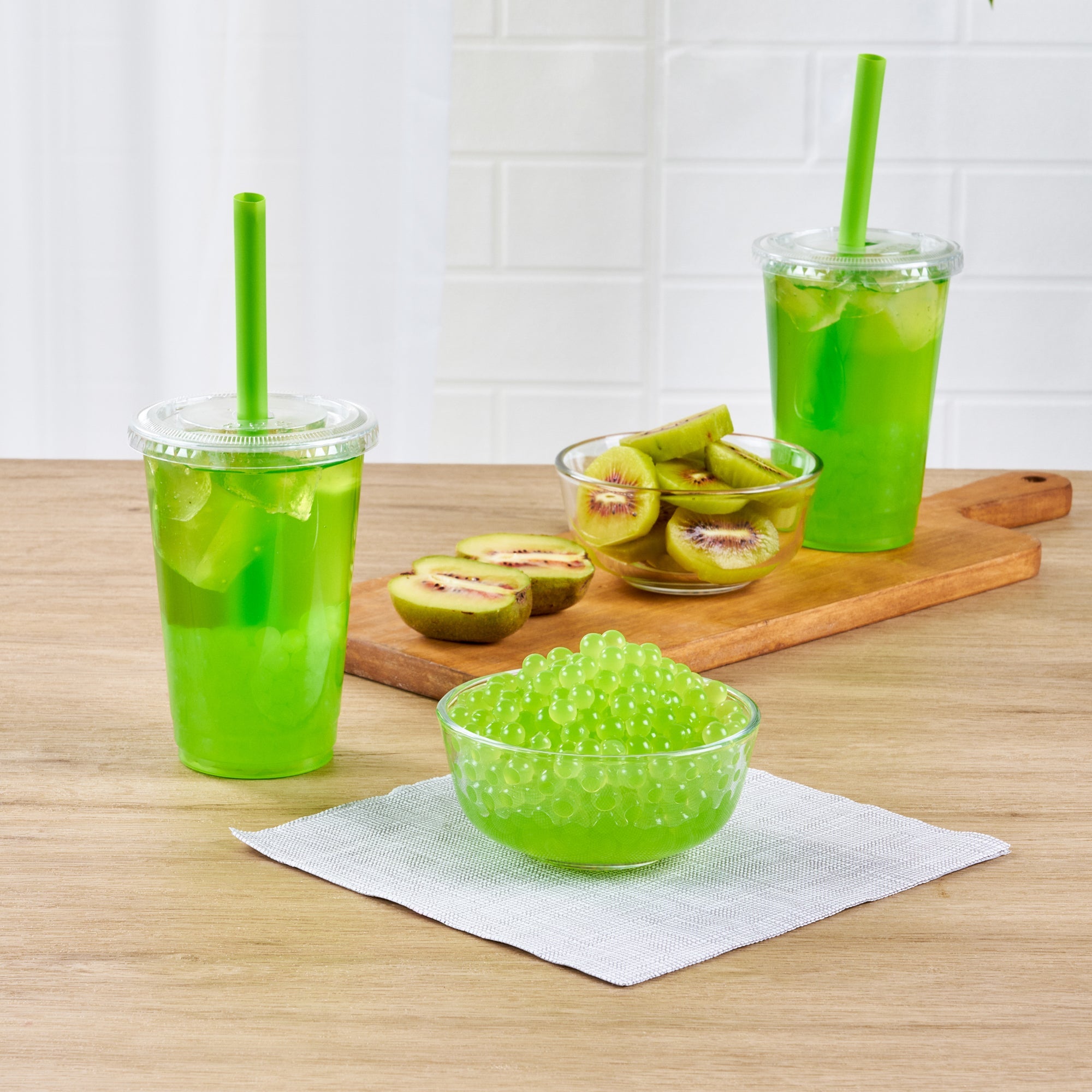 Tea Tek 7 lb Kiwi Popping Boba - 4 count box