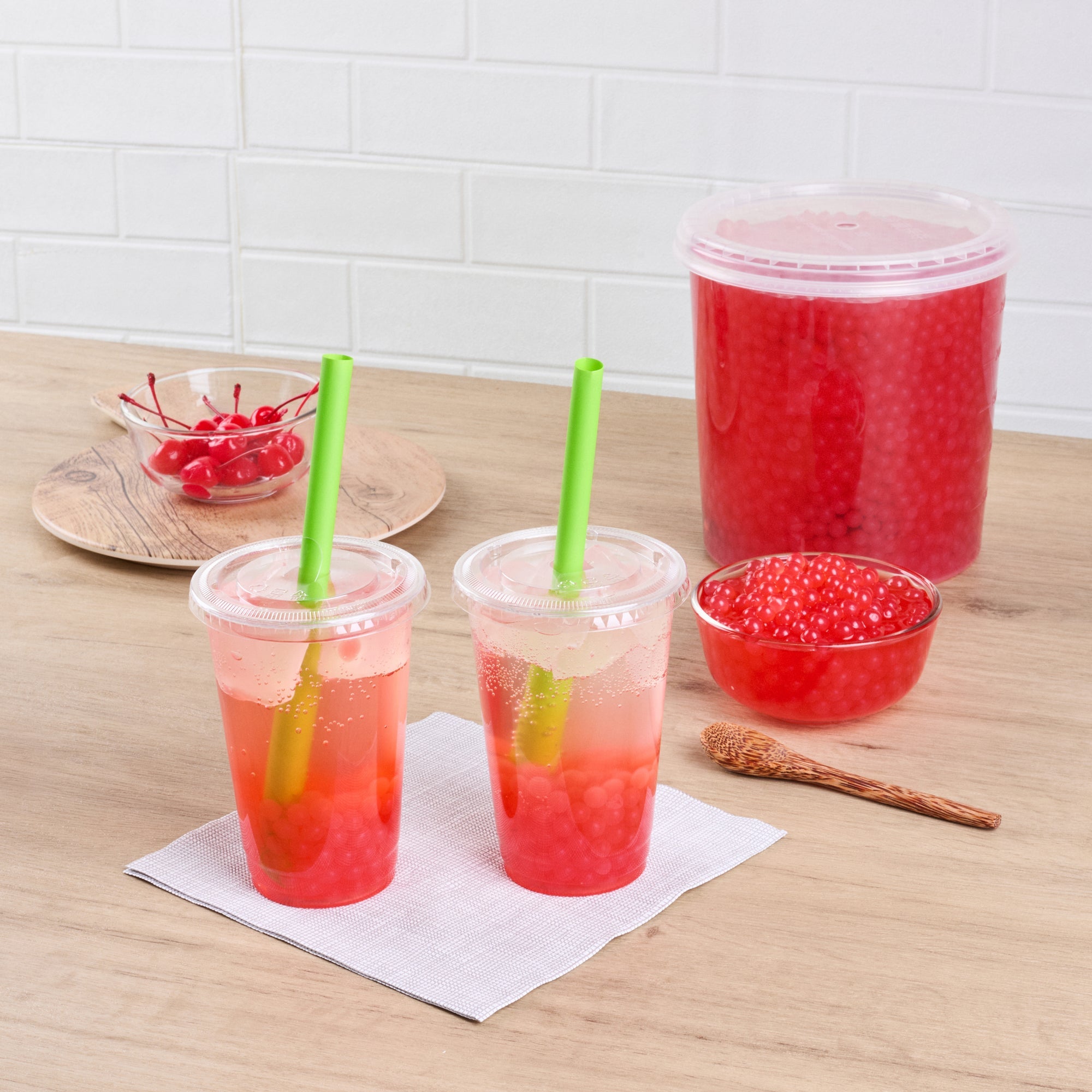 Tea Tek 7 lb Cherry Popping Boba - 4 count box